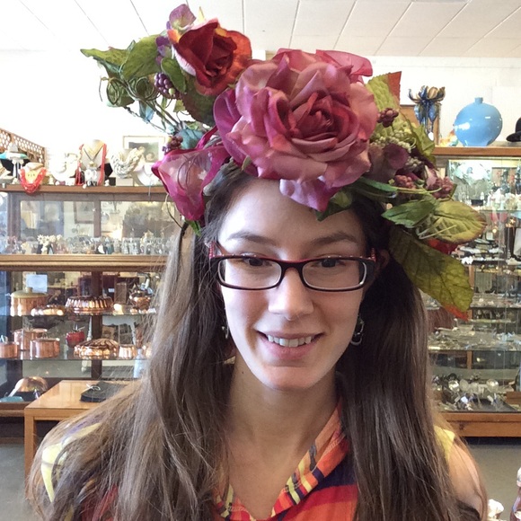 RETIRED LISTING Springtime Handmade Crown Garland - Picture 2 of 8